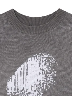 Clearance sweter z artystycznym nadrukiem Swetry