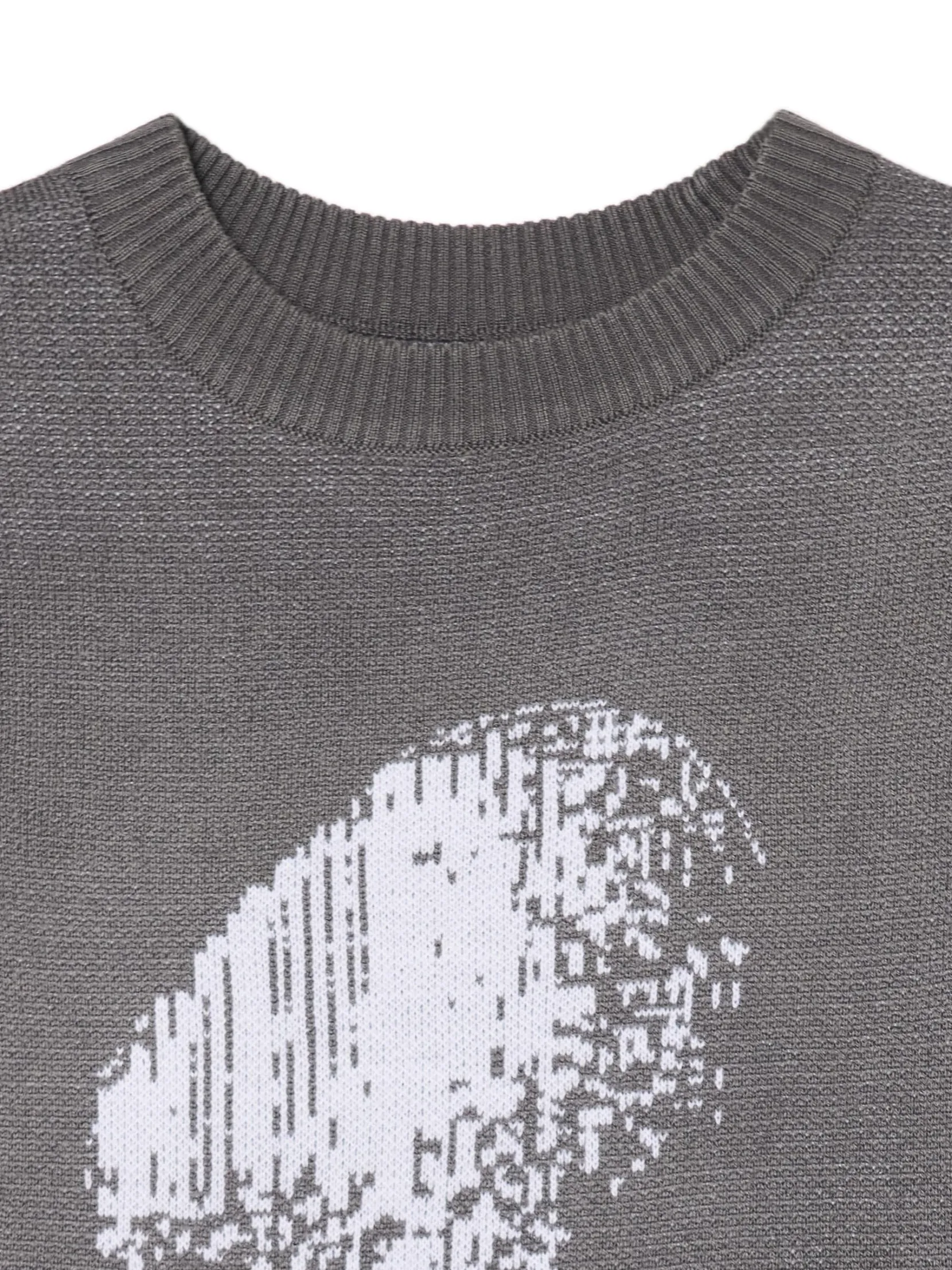 Clearance sweter z artystycznym nadrukiem Swetry