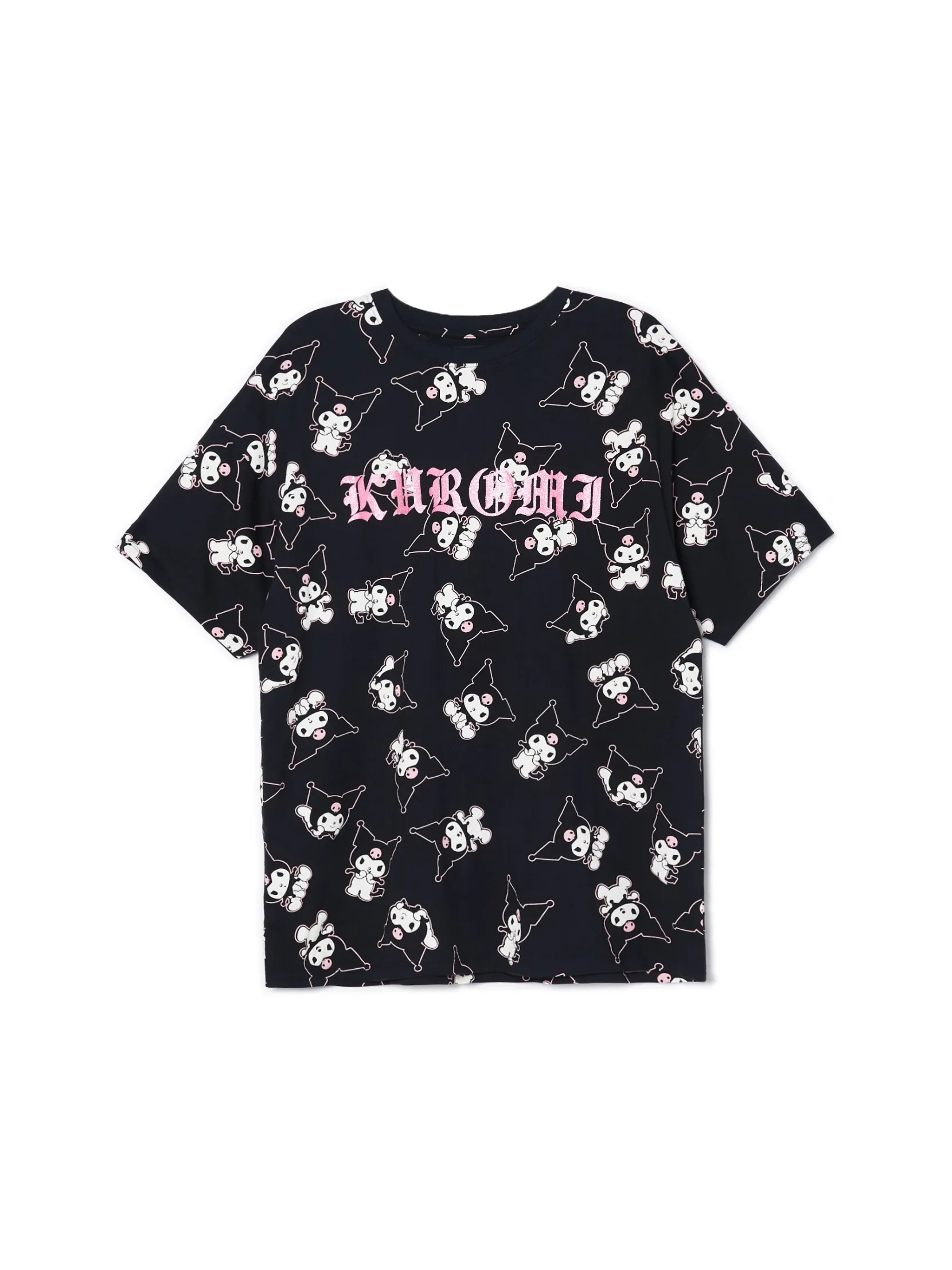 Best T-shirt oversize z nadrukiem Kuromi Koszulki, Topy