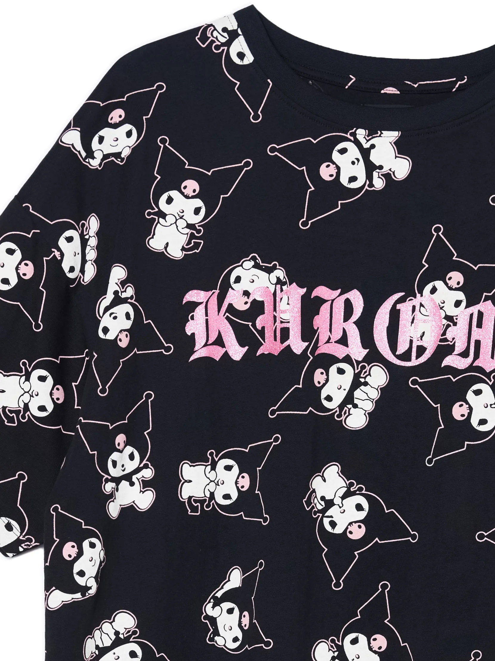 Best T-shirt oversize z nadrukiem Kuromi Koszulki, Topy