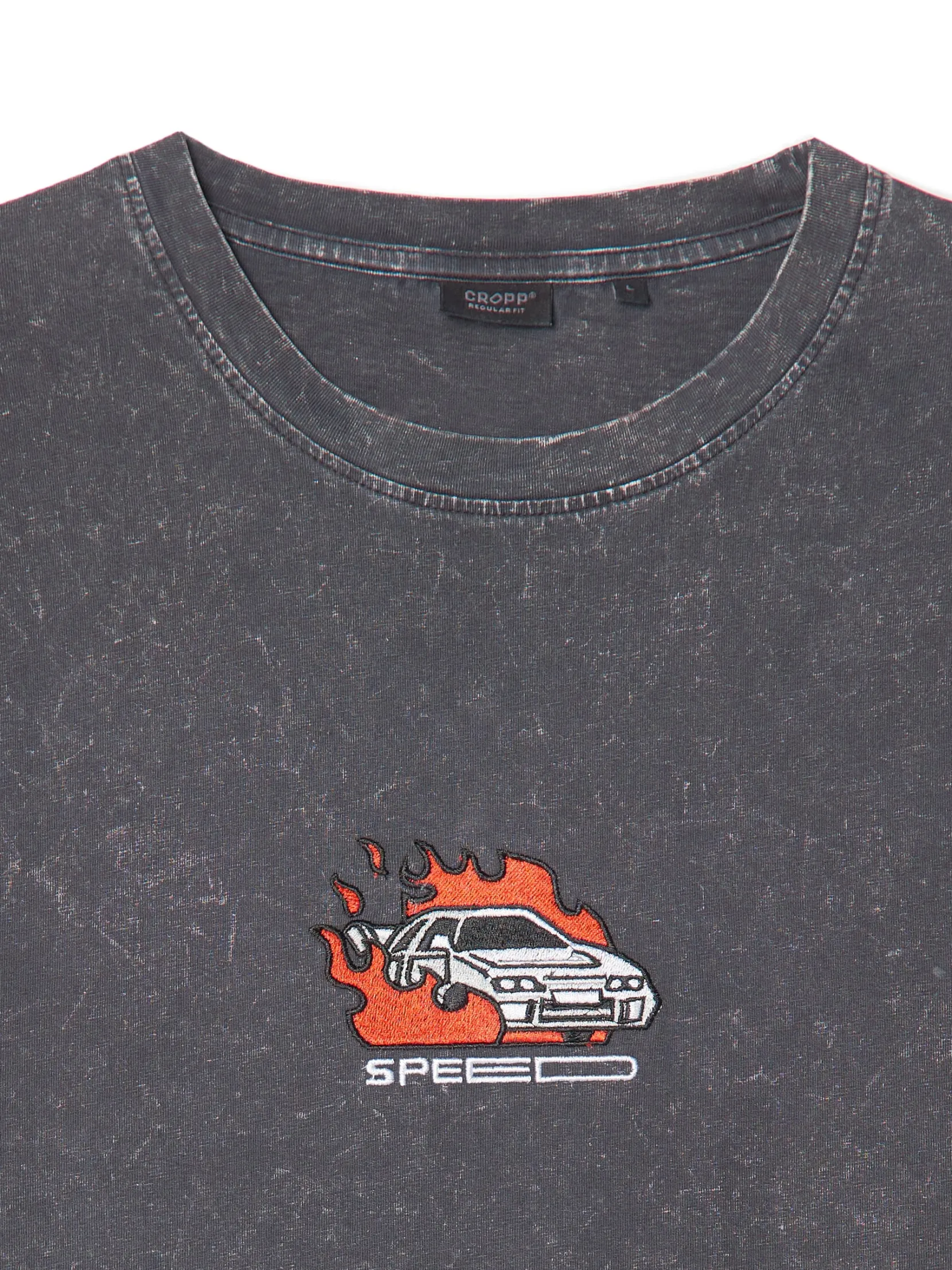 Sale T-shirt z efektem acid wash Koszulki