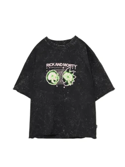 Online T-shirt z efektem sprania Rick i Morty Koszulki