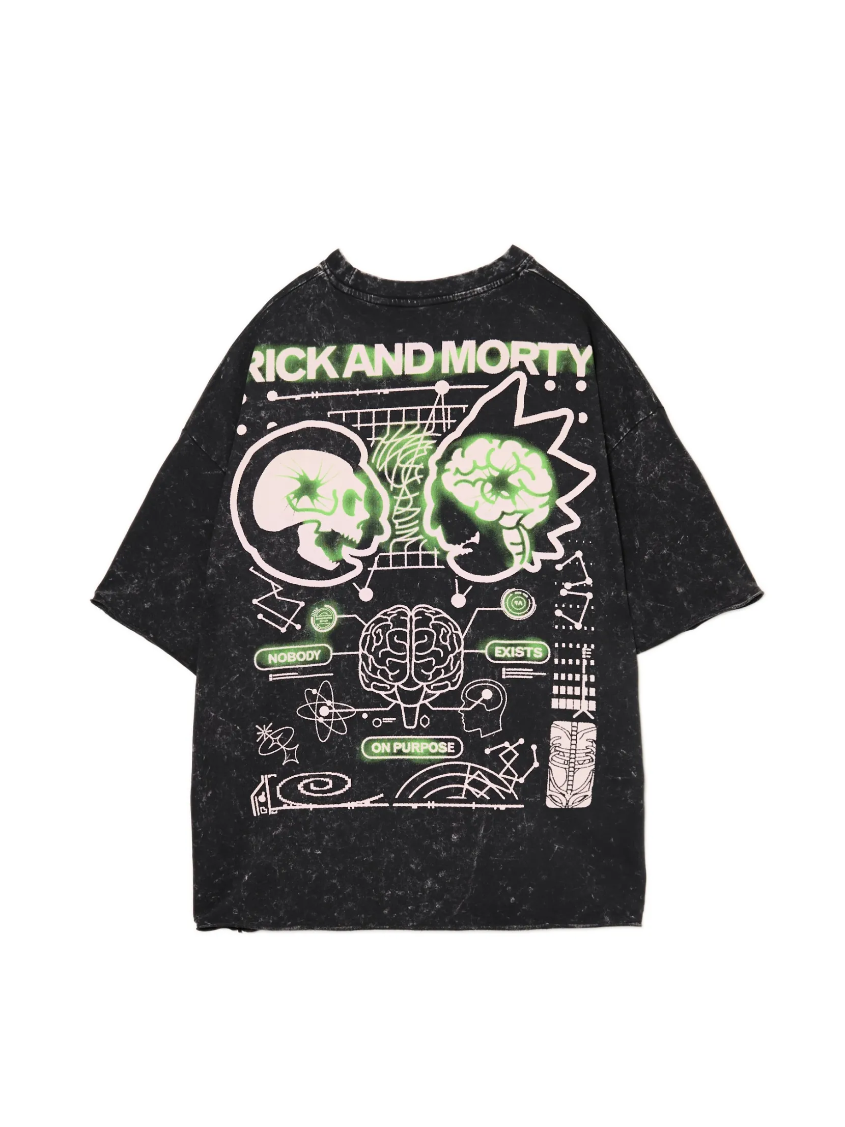 Online T-shirt z efektem sprania Rick i Morty Koszulki