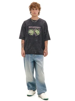 Online T-shirt z efektem sprania Rick i Morty Koszulki