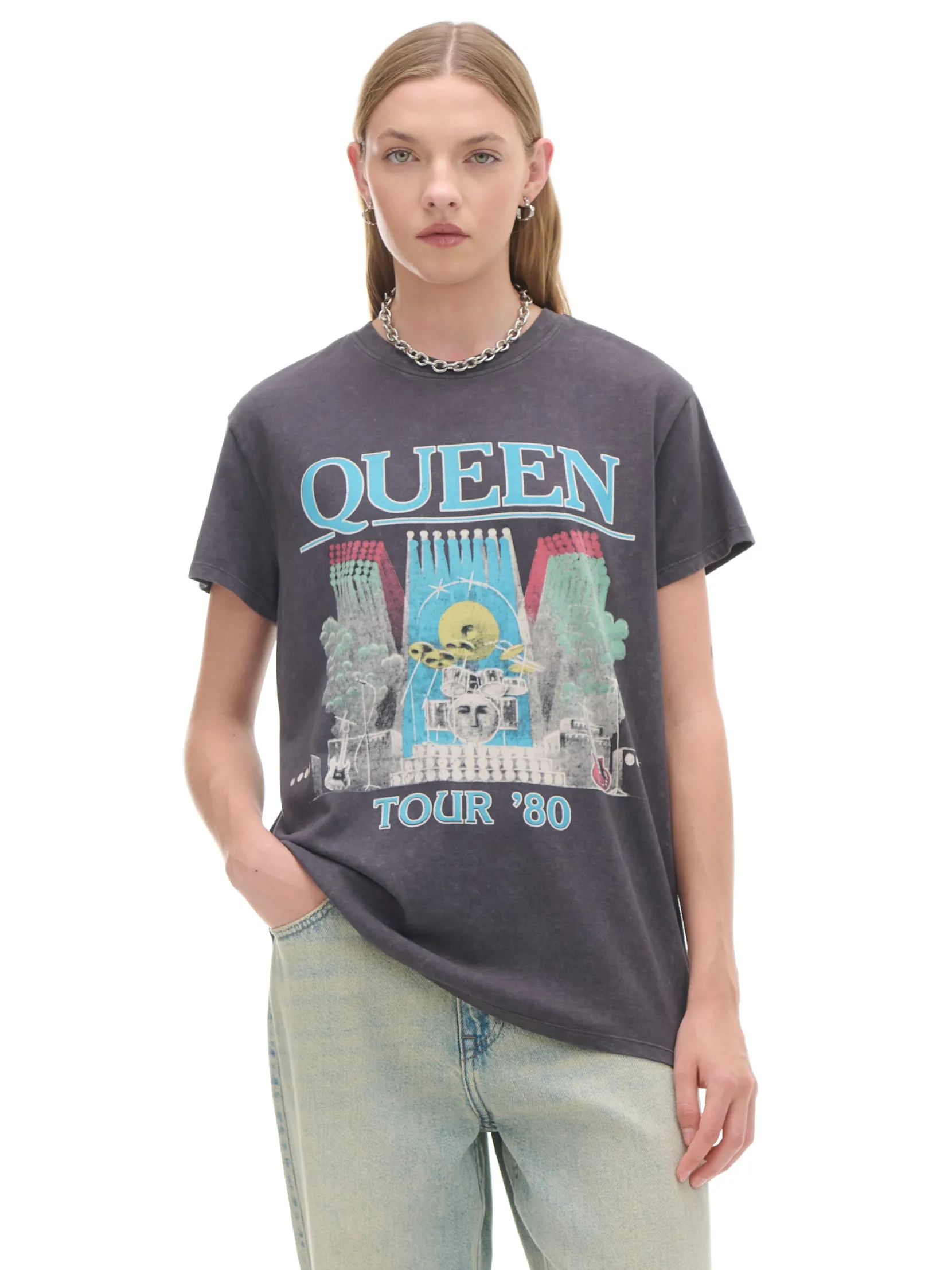 Fashion T-shirt z nadrukiem Queen Koszulki, Topy