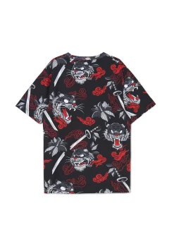 Online T-shirt z wielokolorowym nadrukiem Koszulki