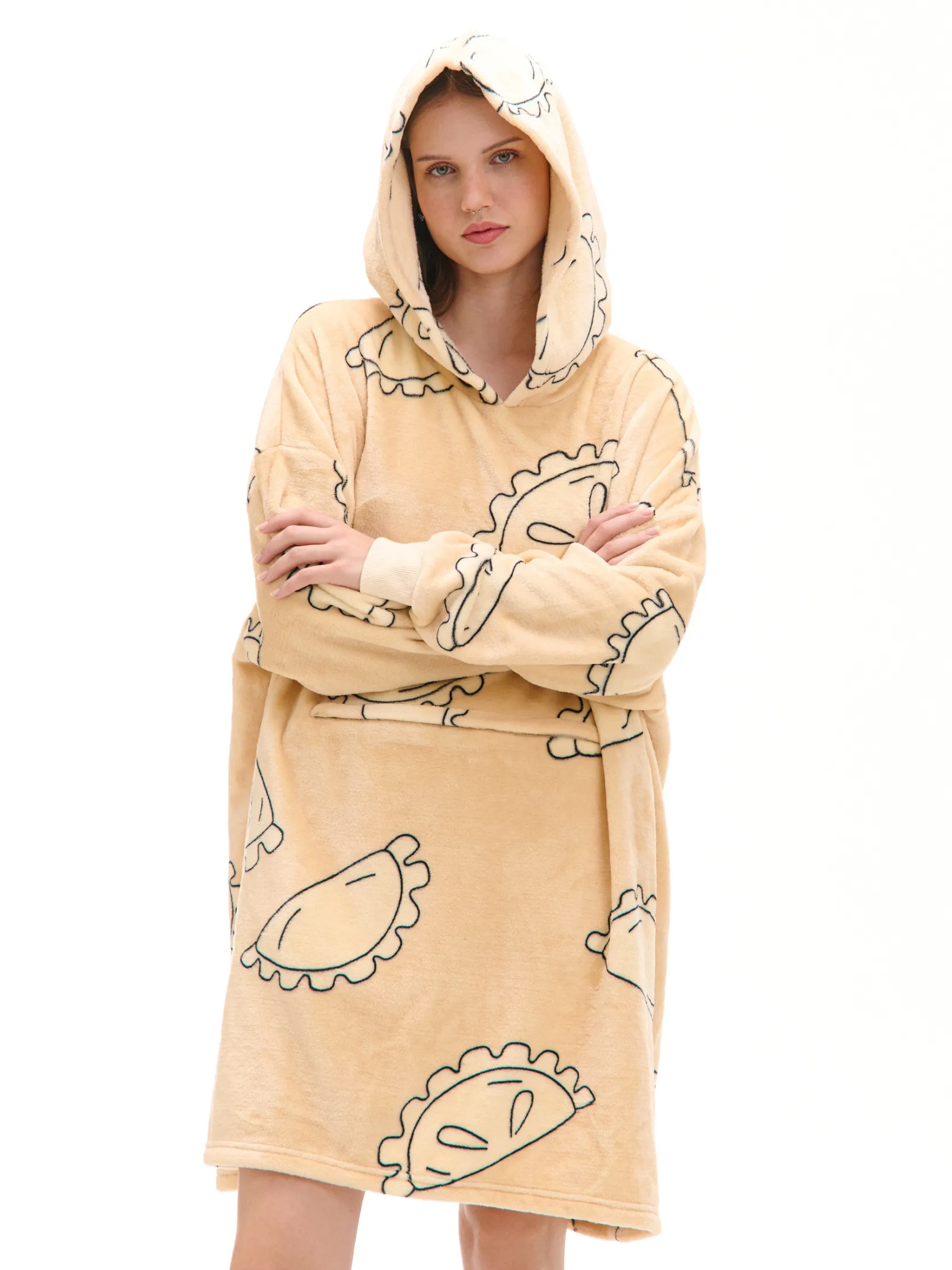 Sale Świąteczna bluza snuddie w pierogi Cozy|Cozy