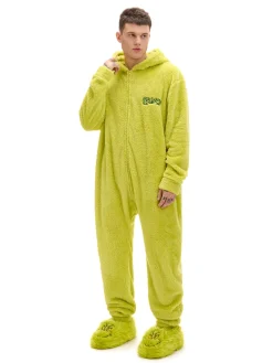 Hot Świąteczna piżama onesie Grinch Cozy|Akcesoria Świąteczne