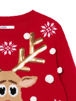 Discount Świąteczny sweter z reniferem Ubrania Świąteczne|Swetry