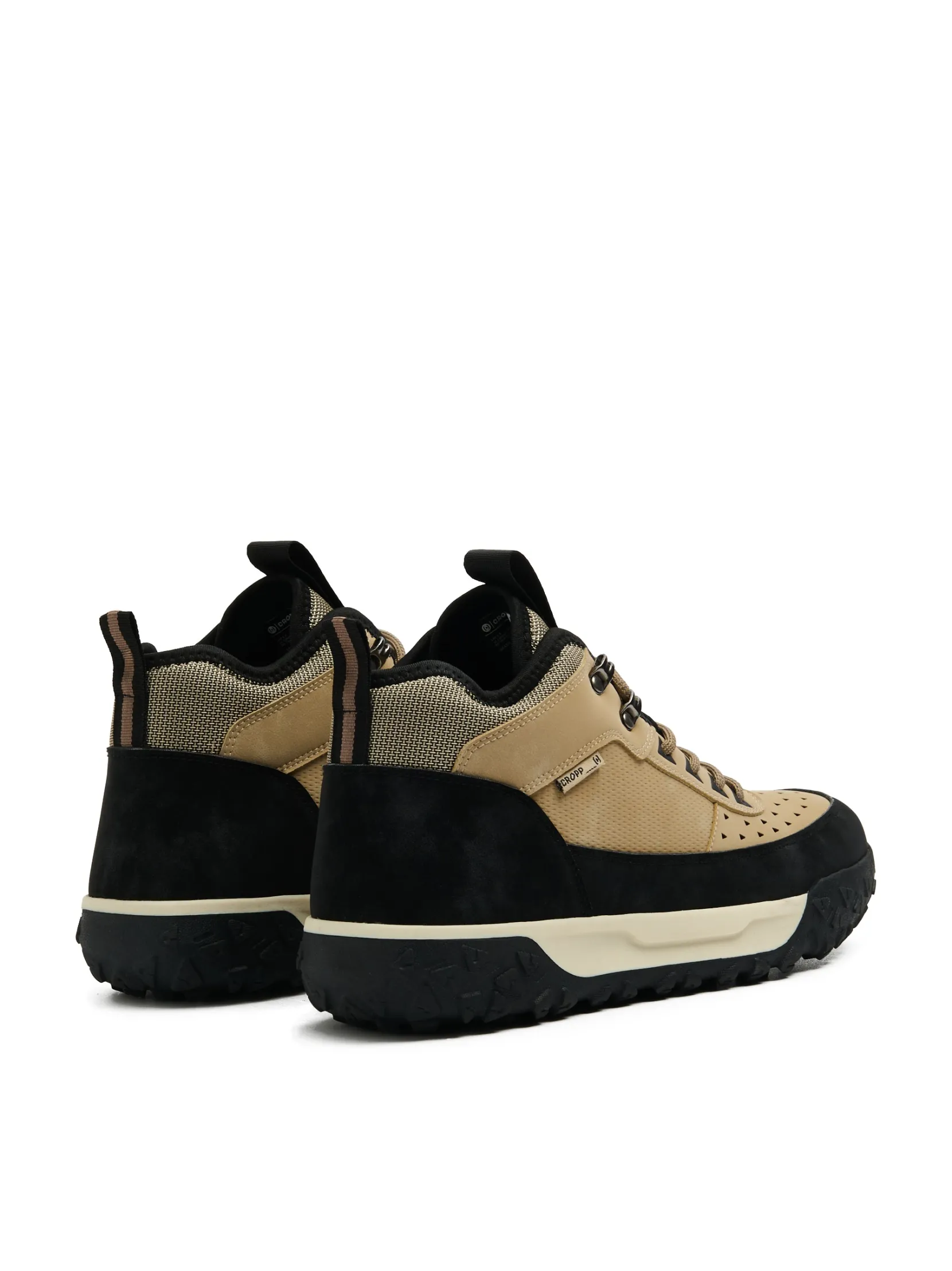 Online Wysokie beżowe sneakersy Za Kostkę