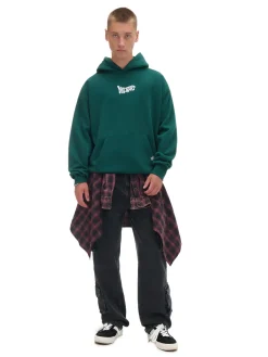 New Zielona bluza hoodie z nadrukiem Bluzy