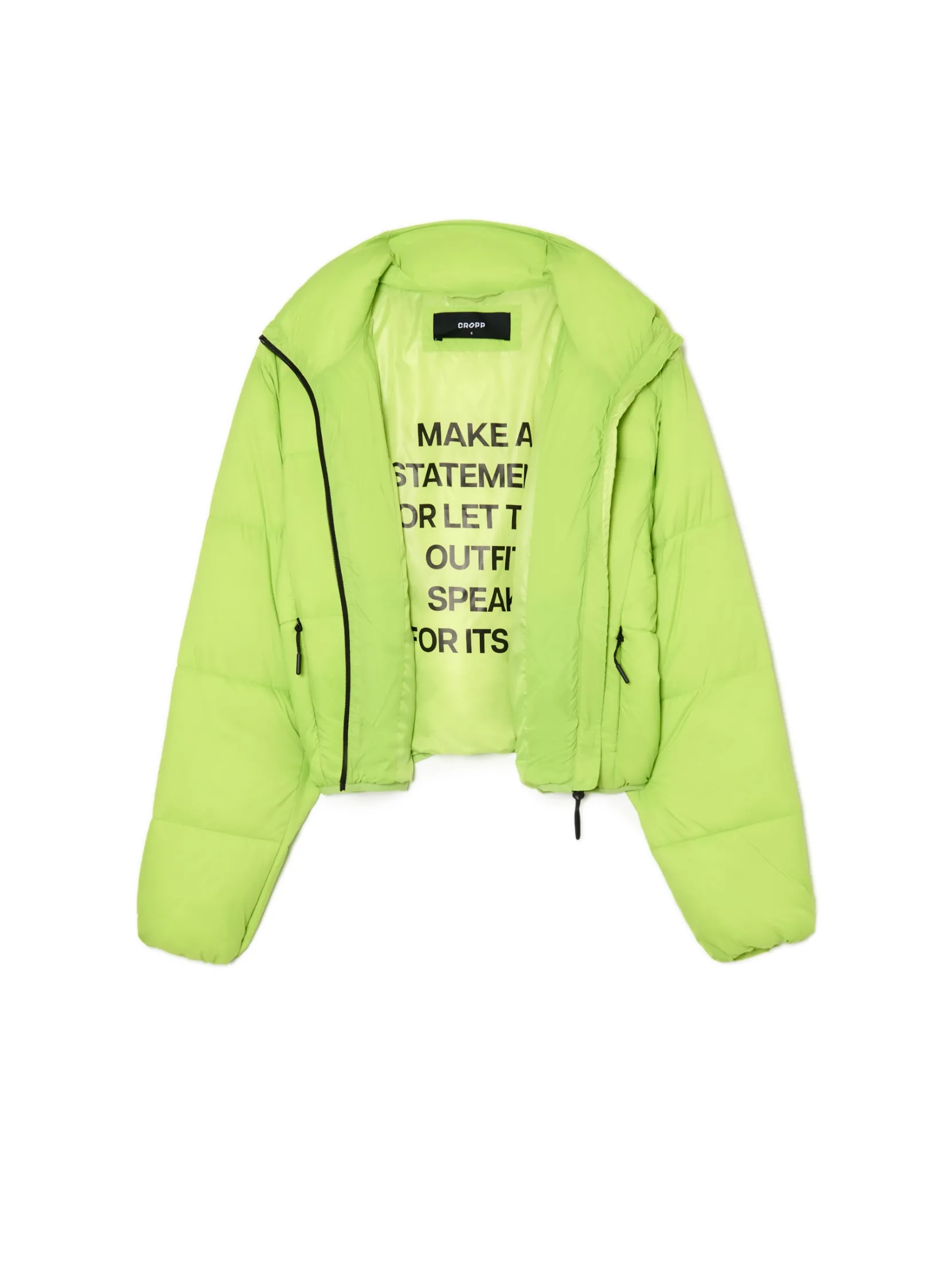 Clearance Zielona kurtka puffer Kurtki, Płaszcze