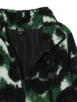 Clearance Zielona polarowa bluza ze stójką Bluzy
