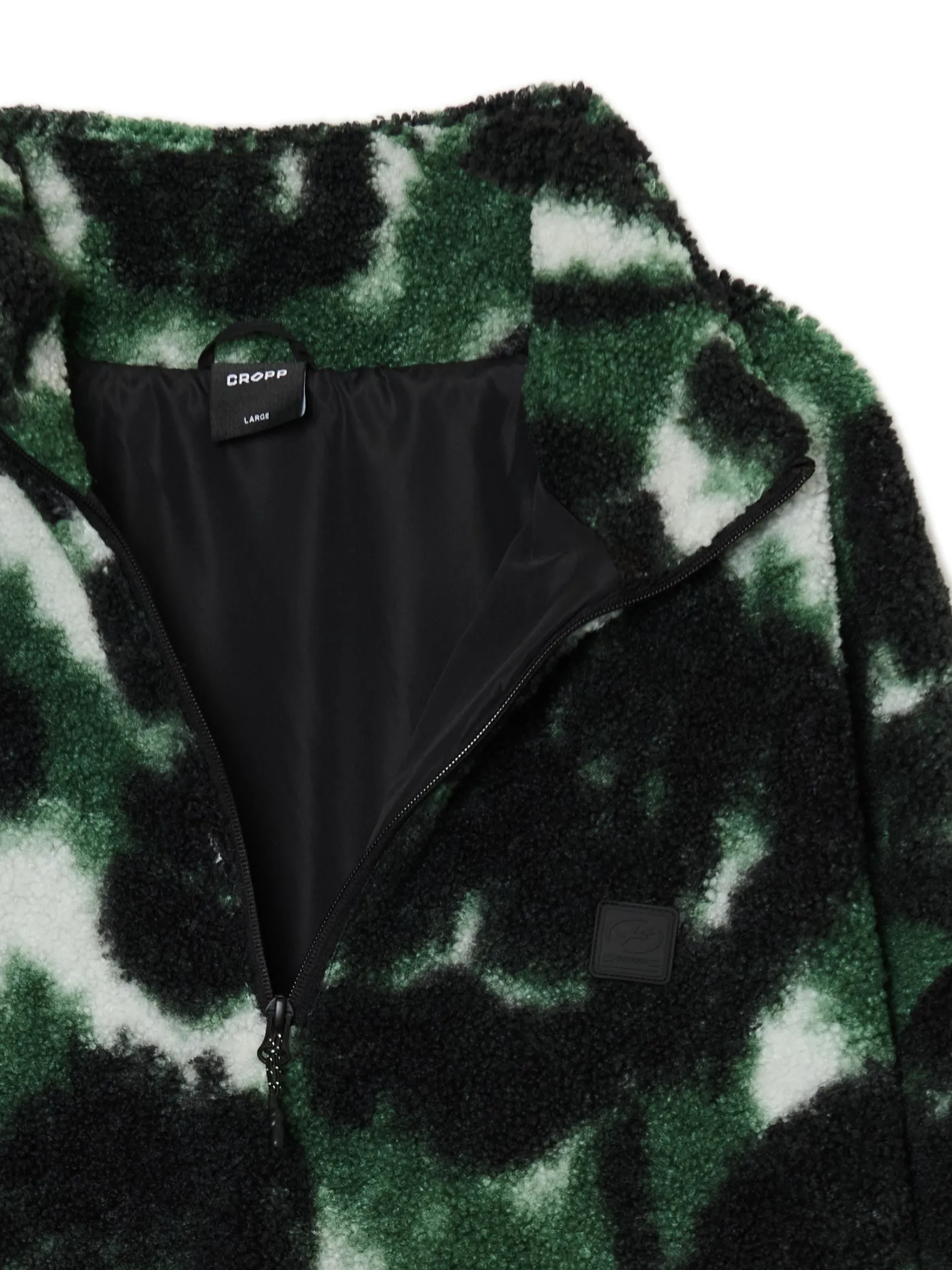 Clearance Zielona polarowa bluza ze stójką Bluzy
