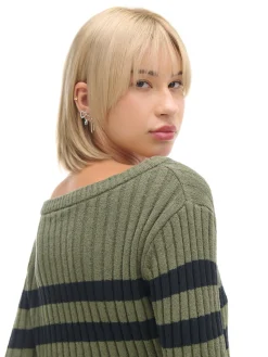 Clearance sweter w czarne paski Swetry