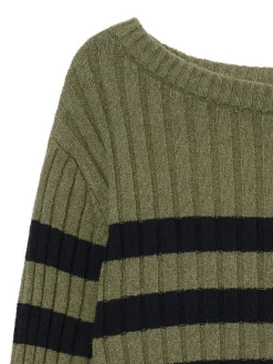 Clearance sweter w czarne paski Swetry