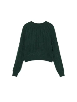 Outlet sweter z warkoczowym splotem Swetry